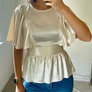 Satin leopard blouse. Size M.